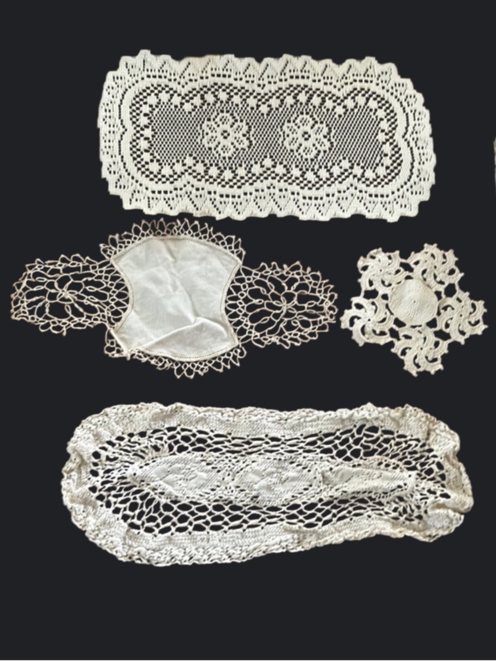 Vintage Crochet Doilies Bundle